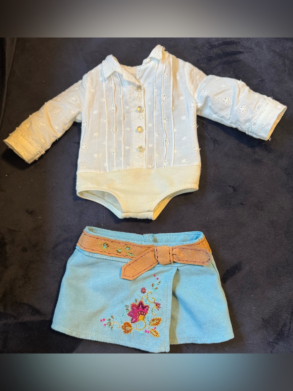 Authentic American Girl GOTY 2007 Nicki Fleming Meet Shirt Skirt Outfit - Picture 4 of 5